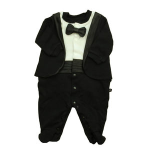 MyMio Boys Black | White Long Sleeve Outfit size: 0-3 Months